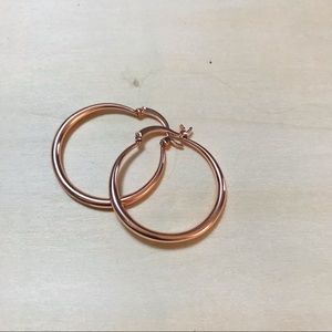 Rose gold hoop earrings